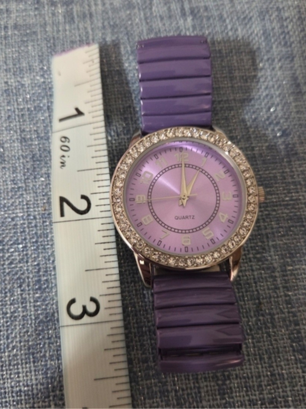 🍁 Avon Purple Crystal Accent Women's Quartz Watch